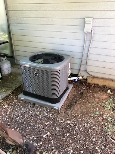 Central AC Installation Salem Oregon - Energy Efficient Cooling Professionally installed central air conditioning outdoor unit in Salem Oregon residential setting